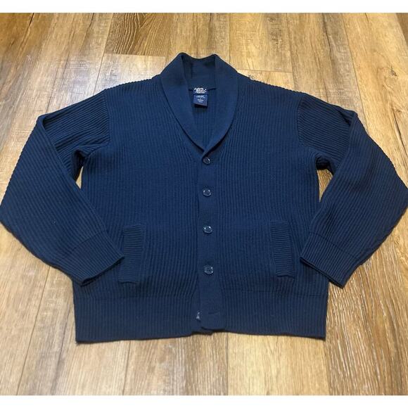 John Blair VTG Sweater Men L Blue Ribbed Cardigan Pockets Button Up Grandpa Golf - Picture 5 of 7